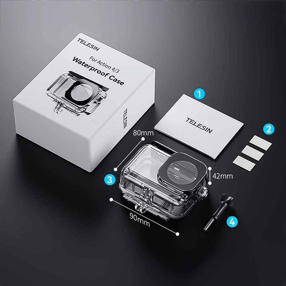 Specyfikacja techniczna TELESIN Waterproof Case Specyfikacja techniczna TELESIN Waterproof Case